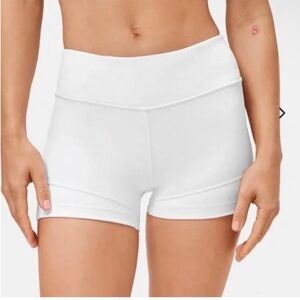 Outdoor Voices Move Free 3.5 High Waisted White Biker Shorts